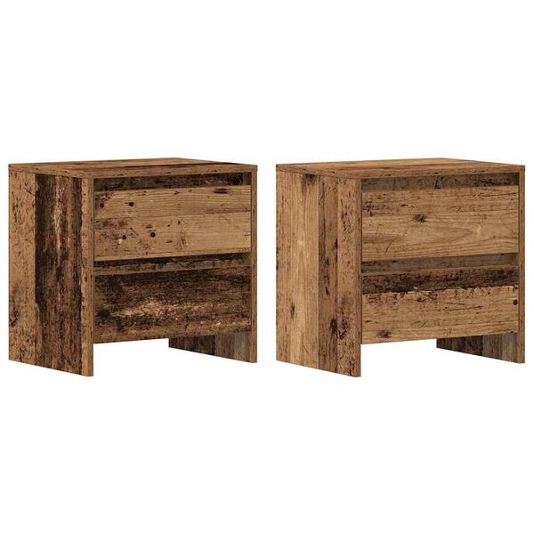vidaXL Armadio da Notte 2 pcs Legno vecchio 45 x 34 x 44,5 cm