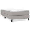vidaXL Giroletto a Molle con Materasso Grigio Chiaro100x200 cm Tessuto