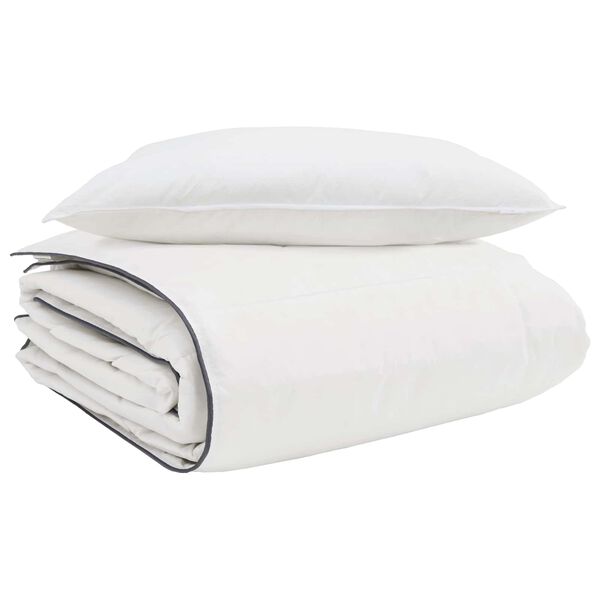 vidaXL Duvet Invernale con cuscino 2 pcs Bianco Piuma d'anatra