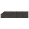 vidaXL Set di Recinzione 5 pz 792 x 186 cm WPC e Alluminio Nero