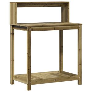 vidaXL Tavolo Invaso con Ripiani 82,5x50x109,5cm Legno Impregnato Pino