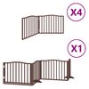 vidaXL Cancello Cani Porta Pieghevole Marrone 12 Pannelli 960cm Pioppo