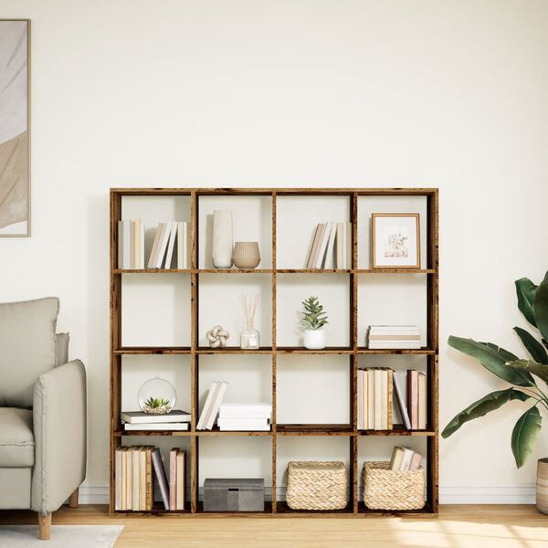 vidaXL Libreria Legno Antico 137,5x29x137,5 cm in Legno Multistrato