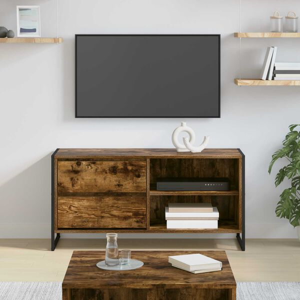 vidaXL Mobile TV Quercia Fumosa 100 x 36 x 49,5 cm Legno multistrato