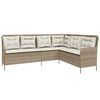 vidaXL Divano da Giardino con Cuscini a L Beige in Polyrattan