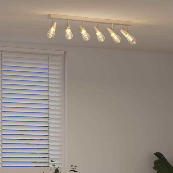 vidaXL Faretto da soffitto Nichel 73 x 6,5 x 11,5 cm Metallo