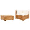 vidaXL Set Divani da Giardino 2 pz con Cuscini in Massello di Acacia