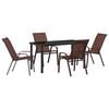 vidaXL Set da Pranzo per Giardino 5 pz Marrone e Nero