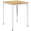 vidaXL Tavolo da cena da giardino Bianco 60 x 60,5 x 75 cm
