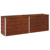 vidaXL Letto rialzato da giardino Ruggine 160 x 40 x 55 cm cartone