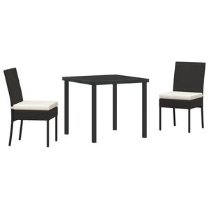 vidaXL Set da Pranzo per Giardino 5 pcs Nero