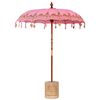 vidaXL Ombrello balinese con base Rosa 185 x 185 x 260 cm
