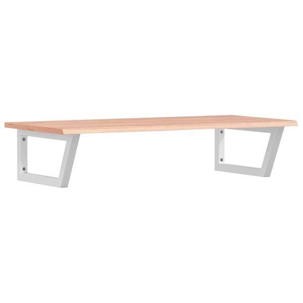 vidaXL Ripiano a Parete per Lavabo in Acciaio e Massello di Rovere