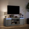 vidaXL Mobile Porta TV con LED Grigio Sonoma 139,5x34x50 cm Truciolato