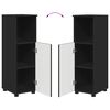 vidaXL Set di mobili per il bagno Montaggio a parete 3 pcs Nero