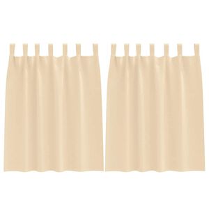 vidaXL Tende Blackout con Anelli 2 pz Crema 140 x 140 cm Poliestere