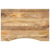 vidaXL Piano Scrivania con Curva 90x50x2,5 cm Massello Grezzo di Mango