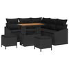 vidaXL Set Divano da Giardino 8 pz Nero polyrattan