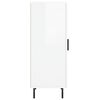 vidaXL Credenza Bianco Lucido 34,5x34x90 cm in Legno Multistrato