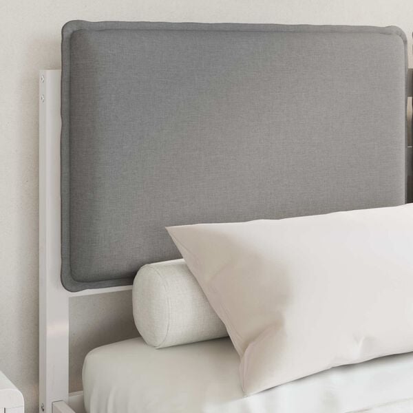 vidaXL Letto con Testiera Rivestita Grigio chiaro 140 x 200 cm