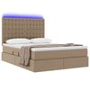 vidaXL Letto con contenitore e LED Cappuccino 140 x 200 cm