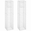 vidaXL Cesti a Gabbione a Torre 2 pz 40x40x180 cm in Ferro
