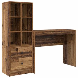 vidaXL Scrivania Legno vecchio 145,5 x 40 x 127 cm 2 pz