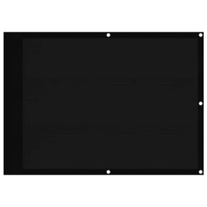 vidaXL Paravento da Balcone Nero 75x700 cm 100% Poliestere Oxford