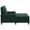 vidaXL Chaise Lounge con cuscino Verde Scuro 91 x 157 x 91 cm Velluto