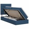 vidaXL Letto con contenitore e materasso Blu 90 x 200 cm Tessuto