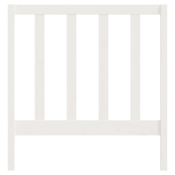 vidaXL Testiera per Letto Bianca 96x4x100 cm in Legno Massello di Pino