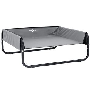 vidaXL Letto per Cani Grigio chiaro 85 x 85 x 33 cm Acciaio