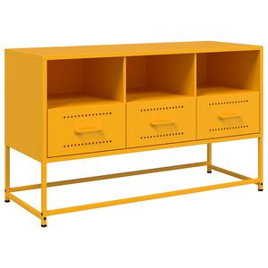 vidaXL Mobile TV Giallo Senape 100,5x39x60,5 cm in Acciaio