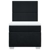 vidaXL Giroletto a Molle con Materasso Nero 80x200 cm inTessuto