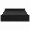 vidaXL Struttura letto con contenitore Rovere Nero 120 x 190 cm