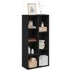 vidaXL Libreria Rovere Nero 50 x 25 x 102 cm