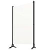 vidaXL Divisorio a 3 Pannelli Bianco 260x180 cm in Tessuto
