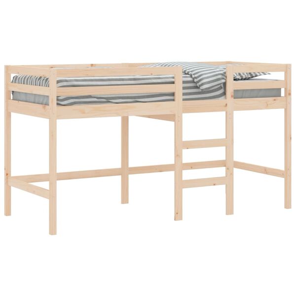 vidaXL Letto Soppalco con Scala Bambini 90x190 cm Legno Massello Pino
