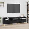 vidaXL Mobile TV Rovere Nero 150 x 30 x 45 cm Legno multistrato