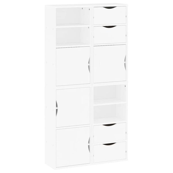 vidaXL Armadietti Laterali 4 pz ODDA Bianco 40x24x79 cm Legno di Pino
