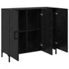 vidaXL Credenza Rovere Nero 90 x 34 x 80 cm Legno multistrato