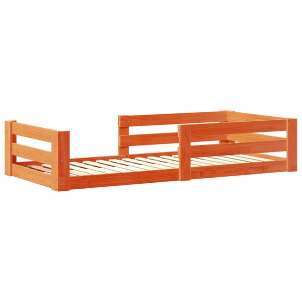 vidaXL Giroletto senza materasso marrone cera 80x160 cm legno di pino
