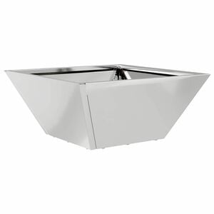 vidaXL Vaso da giardino Argento 35 x 35 x 15 cm Acciaio zincato