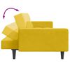 vidaXL Divano Letto 2 Posti con Sgabello Giallo in Velluto