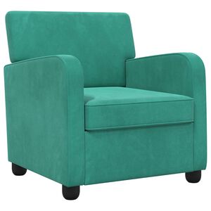 vidaXL Poltrona Turchese Velluto