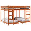 vidaXL Struttura letto a castello triplo Cera marrone 160 x 200 cm