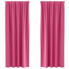 vidaXL Tende Blackout con Anelli 2 pcs Rosa Vivo 225 x 140 cm
