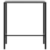 vidaXL Tavolo da Bar Nero 100x50x110cm in Acciaio Verniciato a Polvere