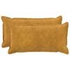 vidaXL Federa 2 pz HOUTEN Giallo 40 x 80 cm Fleece in microfibra