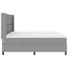 vidaXL Letto a molle con materasso Grigio chiaro 200 x 200 cm Tessuto